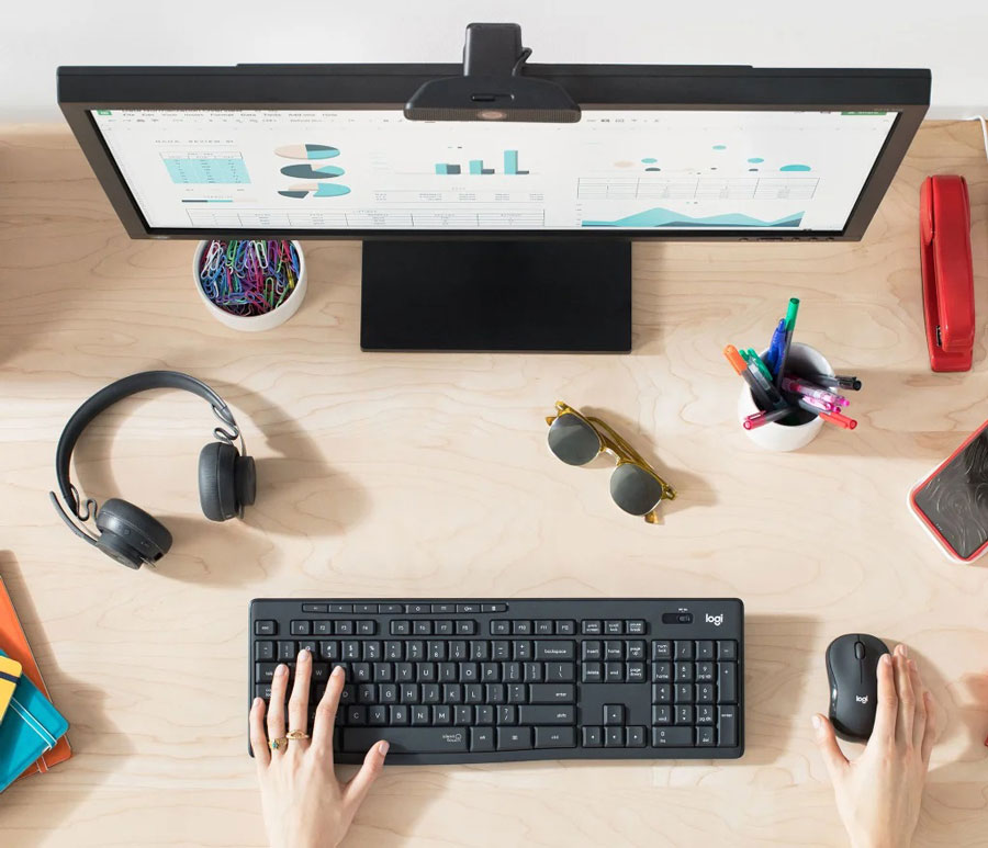 LOGITECH MK295 Kablosuz Q Trk Siyah Klavye - Mouse Set (920-009804)