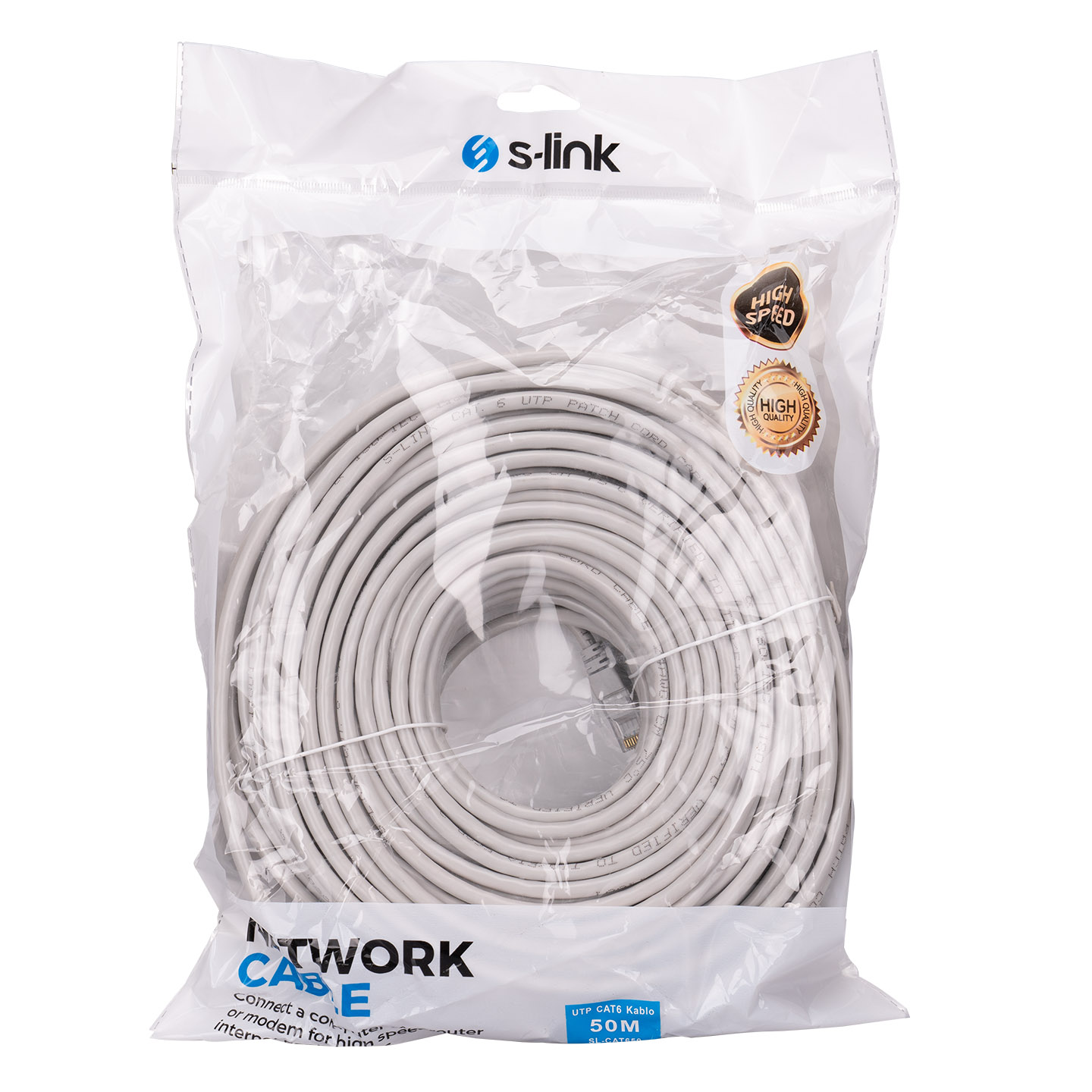 S-LINK 50metre CAT6 SL-CAT650 Patch Kablo ikinci görünüm