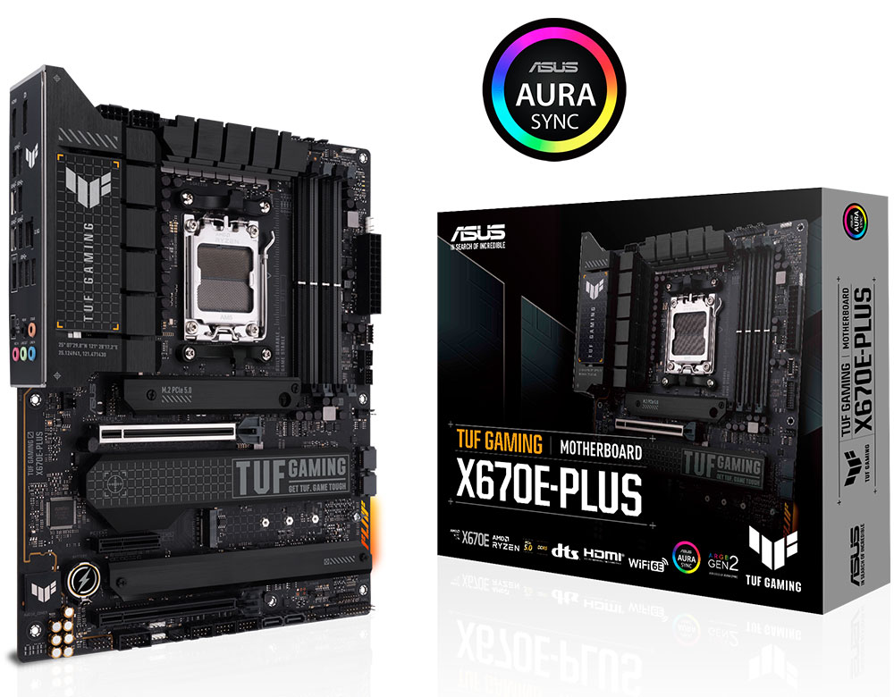 ASUS TUF GAMING X670E-PLUS DDR5 HDMI DP PCIe 16X v5.0 AM5 ATX