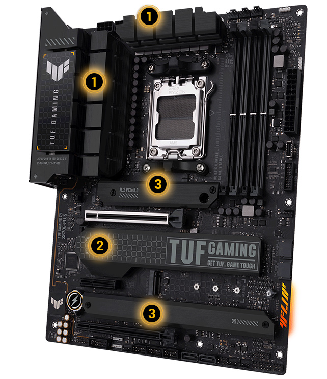 ASUS TUF GAMING X670E-PLUS DDR5 HDMI DP PCIe 16X v5.0 AM5 ATX