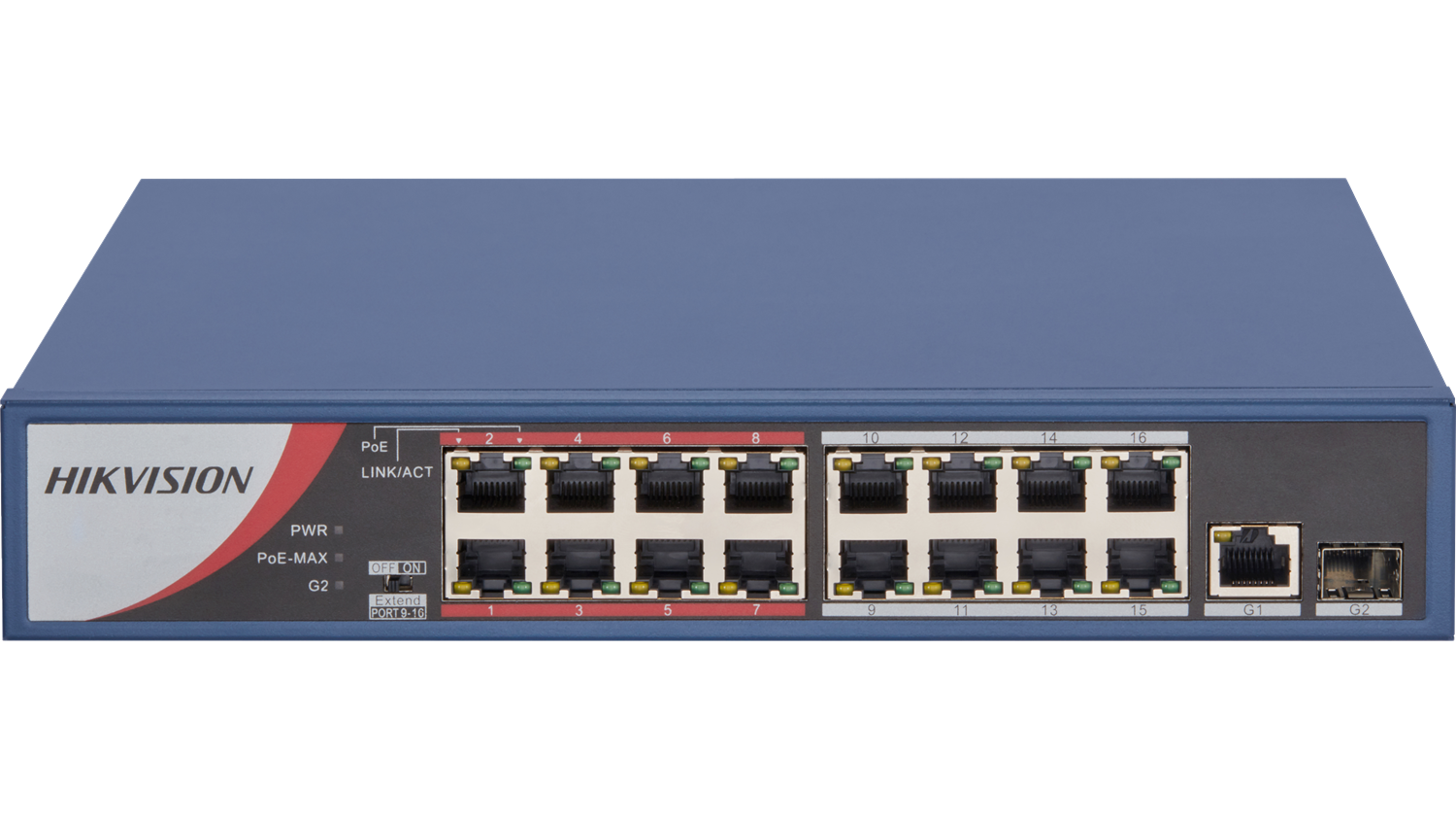 HIKVISION 16port PoE 130w 10/100 Yönetilemez Switch DS-3E0318P-E/M(B)