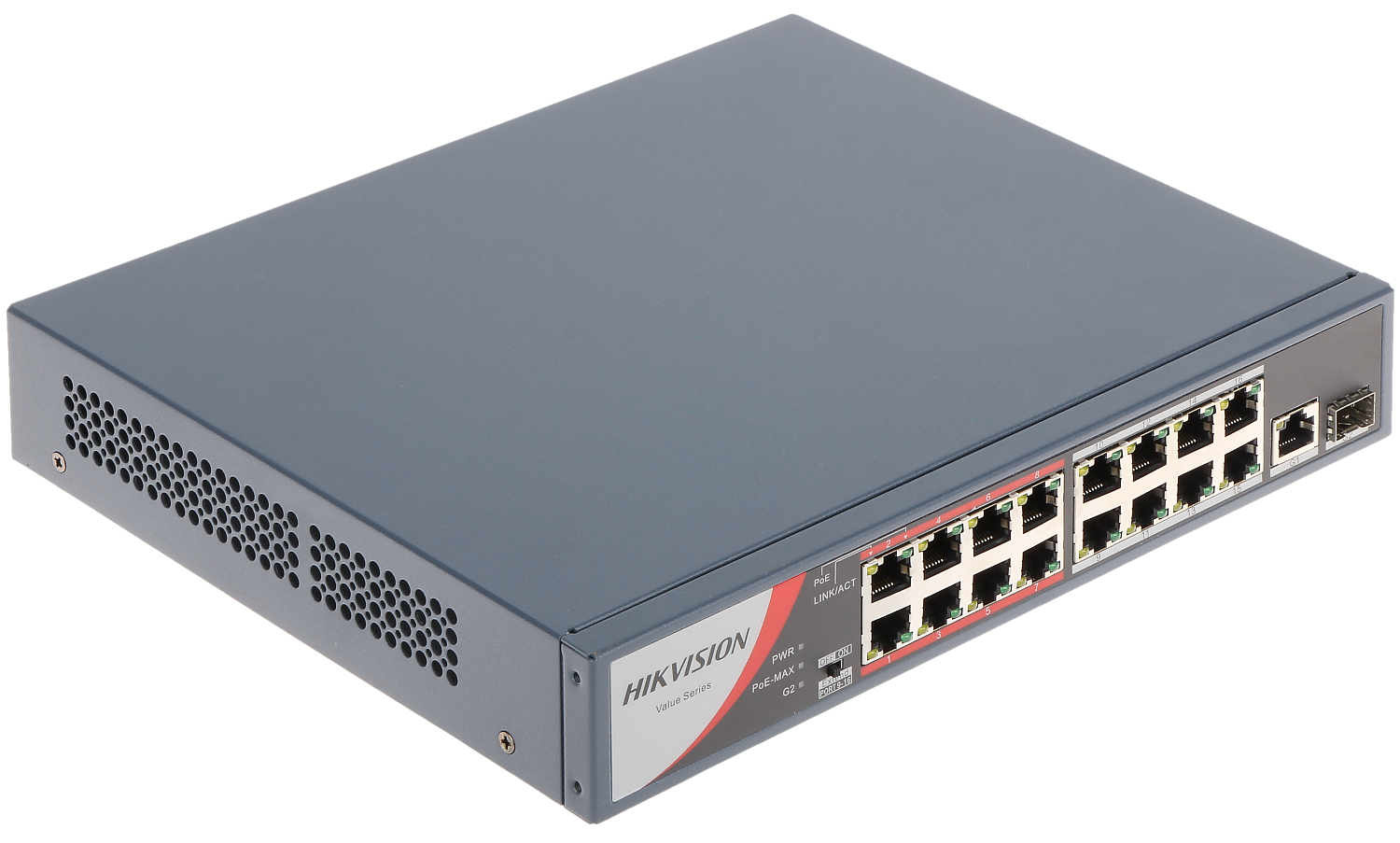 HIKVISION 16port PoE 130w 10/100 Yönetilemez Switch DS-3E0318P-E/M(B)