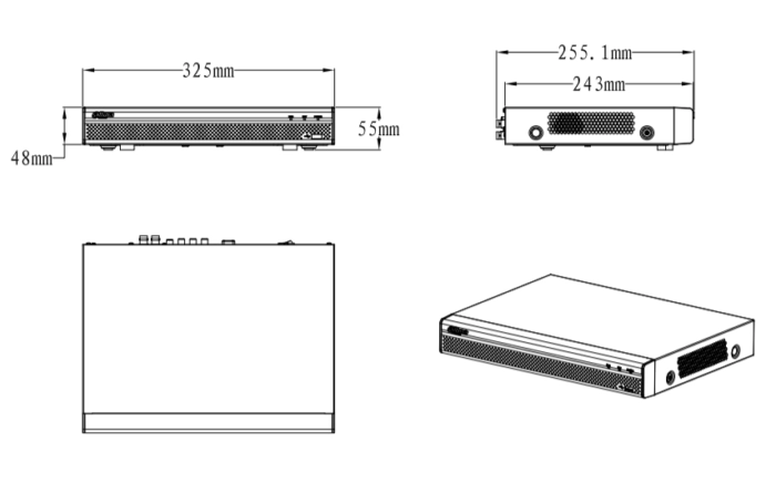 DAHUA 16kanal 5mp 1-diskli Aanalog Kayıt Cihazı XVR5116HS-5M-I3