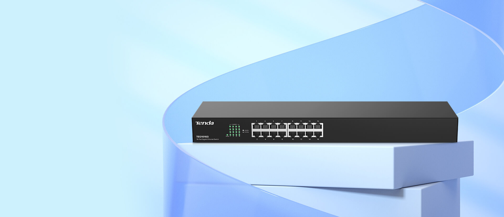 TENDA 16port Gigabit Yönetilemez Switch Çelik Kasa TEG1016G