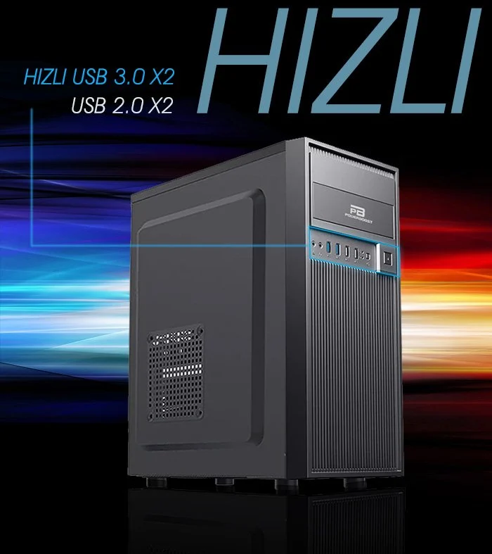 POWERBOOST 500W VK-1651 Standart Mid-Tower PC Kasası