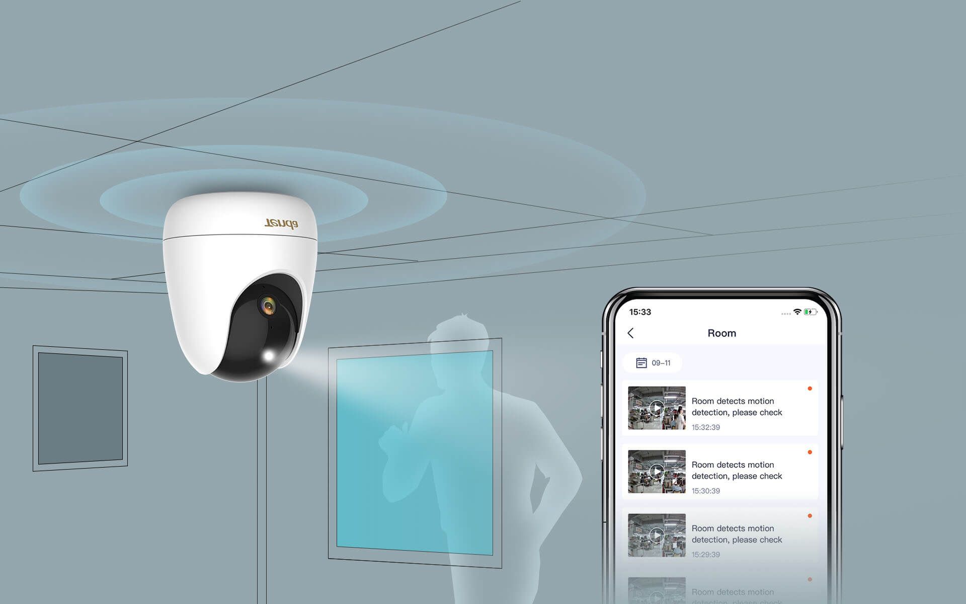 TENDA 4MP Küp 4mm Pan-Tilt IP Kamera microSD CP7