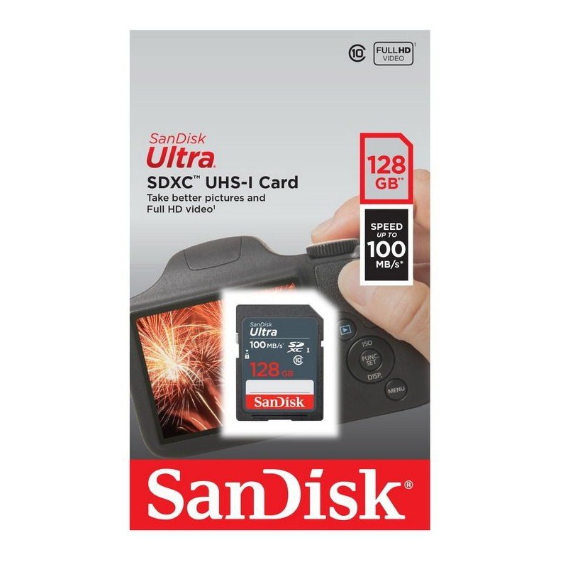 SANDISK 128GB SDHC SD Kart Ultra SDSDUNR-128G-GN3IN Hafıza Kartı ikinci görünüm