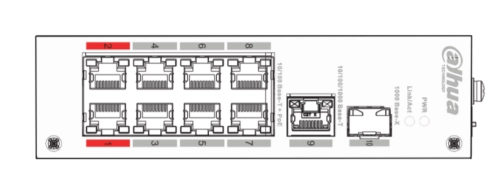 DAHUA 8port PoE 96w 1-SFP/1-Uplink  10/100 Yönetilemez Endüstriyel Switch PFS3110-8ET-96-V2