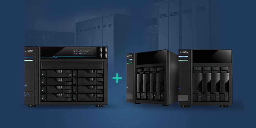 ASUSTOR 8diskli Atom QC-8GB RAM-2-10Gbe Nas Server AS6508T