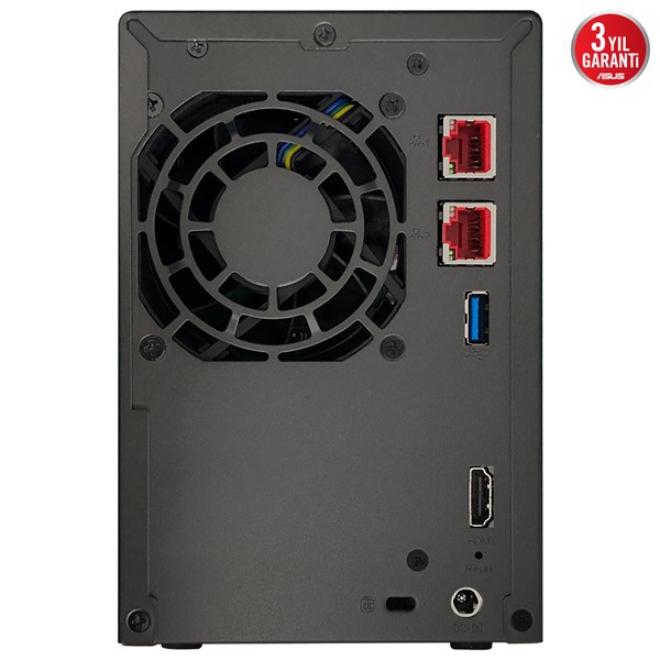 ASUSTOR 2diskli Celeron N5105-4GB RAM--2.5Gbe Nas Server AS6702T