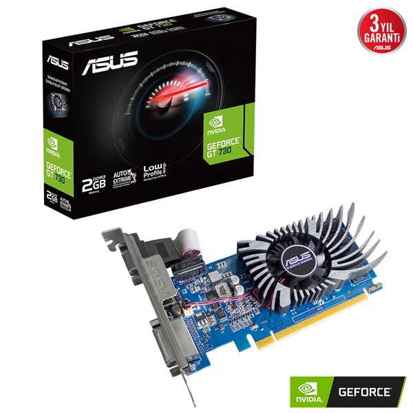 ASUS GT730 2GB 2GD3-BRK-EVO DDR3 64bit HDMI PCIe 16X v2.0 ikinci görünüm
