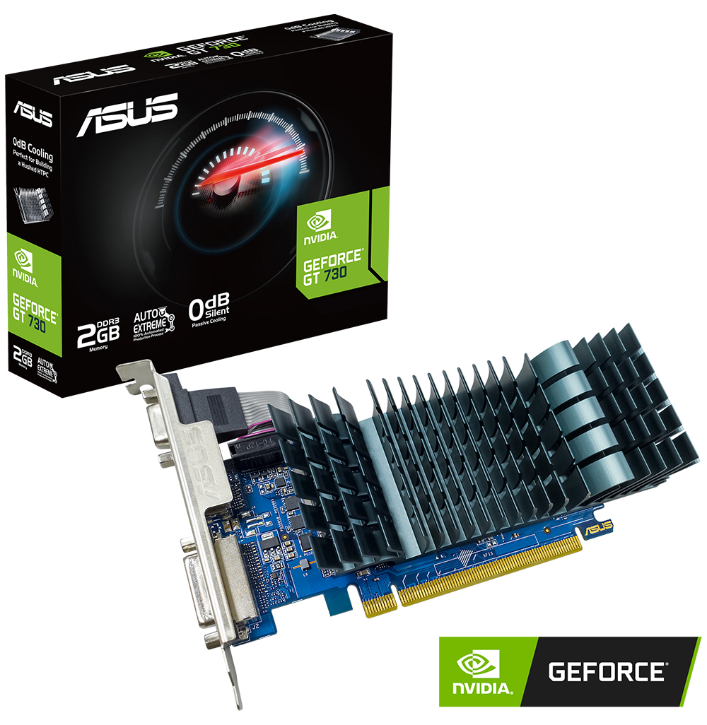 ASUS 2GB GT730-SL-2GD3-BRK EVO DDR3 64bit HDMI DVI PCIe 16X v2.0