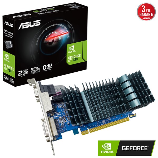 ASUS 2GB GT730-SL-2GD3-BRK EVO DDR3 64bit HDMI DVI PCIe 16X v2.0 ikinci görünüm