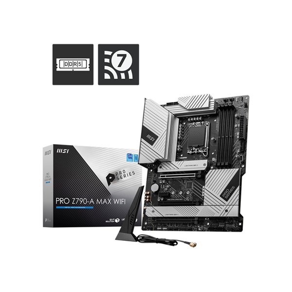 MSI PRO Z790-A MAX WIFI-6E DDR5 HDMI DP PCIE 4.0 1700p ATX ikinci görünüm