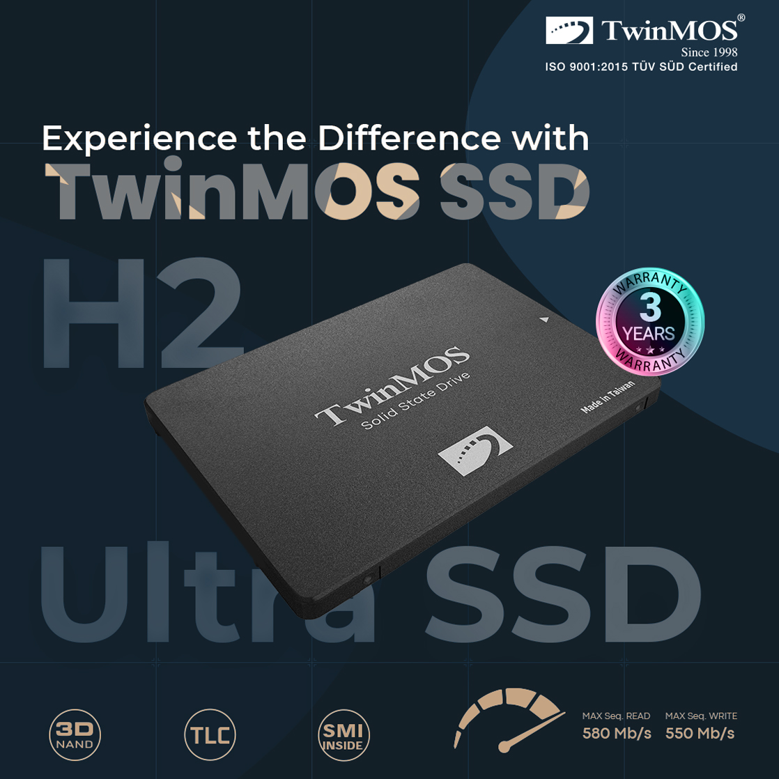TWINMOS 128GB TM128GH2UGL 580- 550MB/s SSD SATA-3 Disk