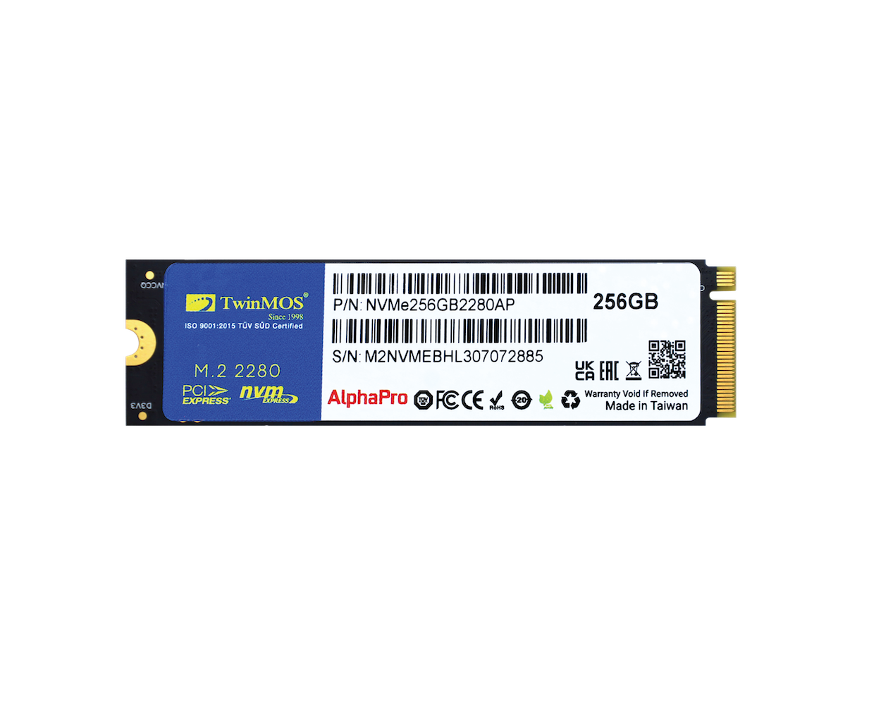 TWINMOS 256GB NVMe256GB2280AP 3600- 3250MB/s M2 NVME GEN3 Disk