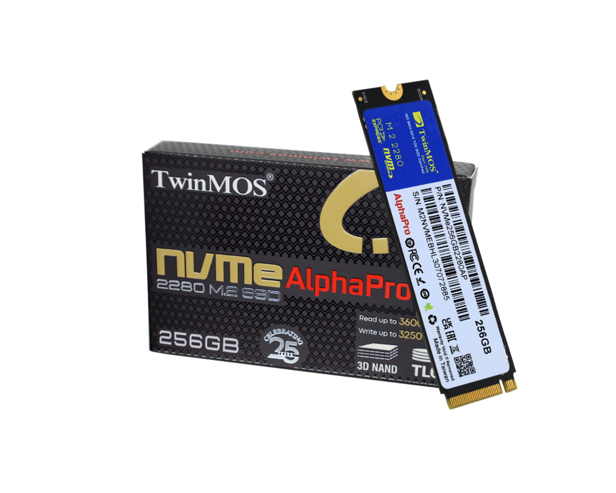 TWINMOS 256GB NVMe256GB2280AP 3600- 3250MB/s M2 NVME GEN3 Disk ikinci görünüm