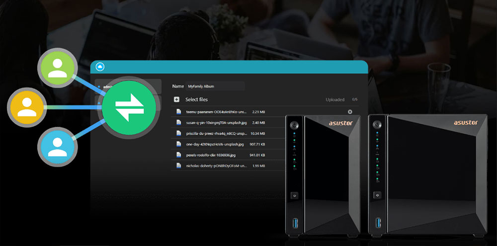 ASUSTOR 2diskli Realtek QC-1GB RAM-Gigabit Nas Server AS1102TL