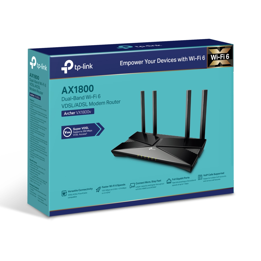 TP-LINK Archer VX1800v AX1800 Dual Band Modem Router ikinci görünüm
