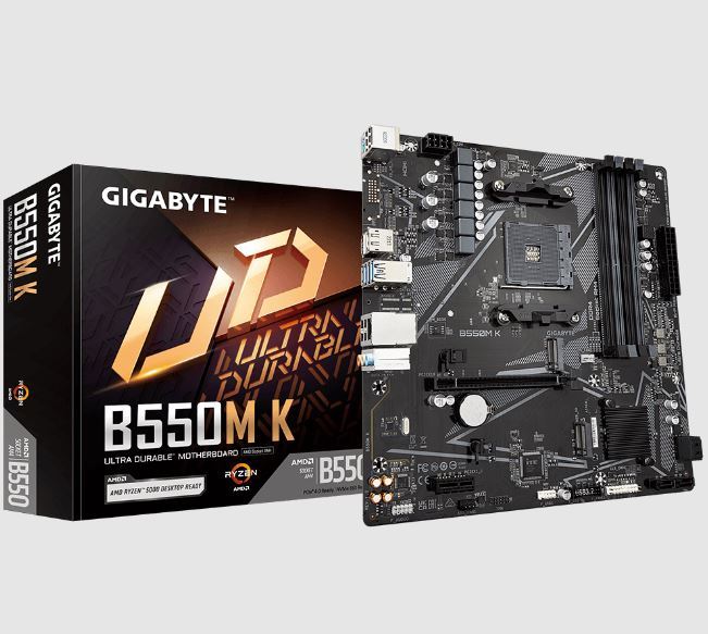 GIGABYTE B550M-K DDR4 HDMI DP PCIE 4.0 AM4 mATX
