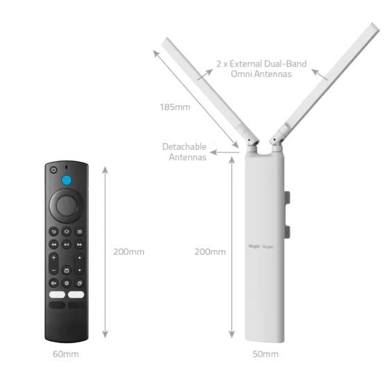 RUIJIE REYEE RG-RAP52-OD AC1300 Dual Band 300metreye kadar Harici Access Point