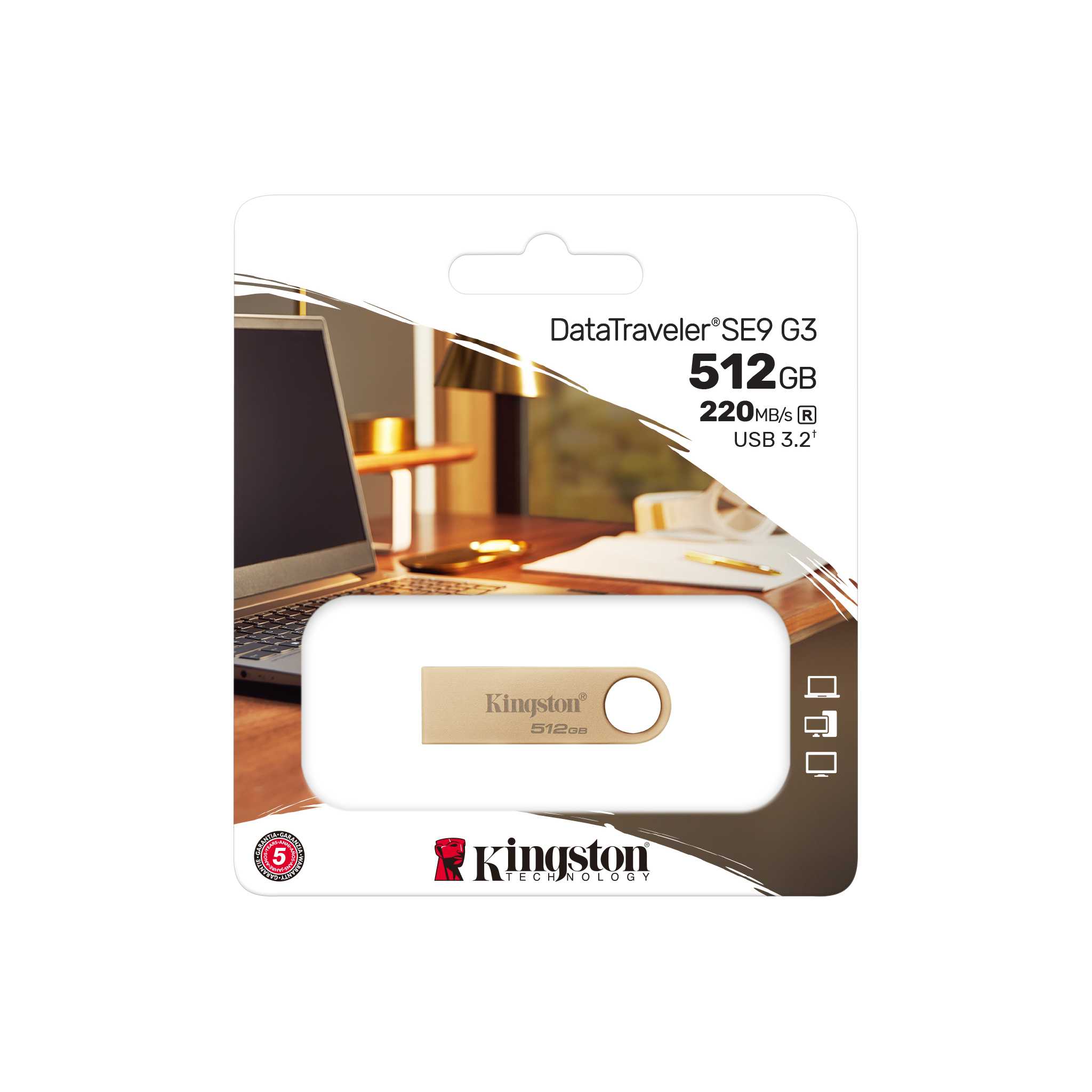 KINGSTON 512GB USB 3.2 Usb Bellek DataTraveler DTSE9G3/512GB ikinci görünüm
