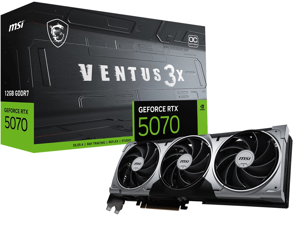 MSI 12GB RTX5070 12G VENTUS 3X OC GDDR7 192bit HDMI-DP PCIE 5.0 ikinci görünüm