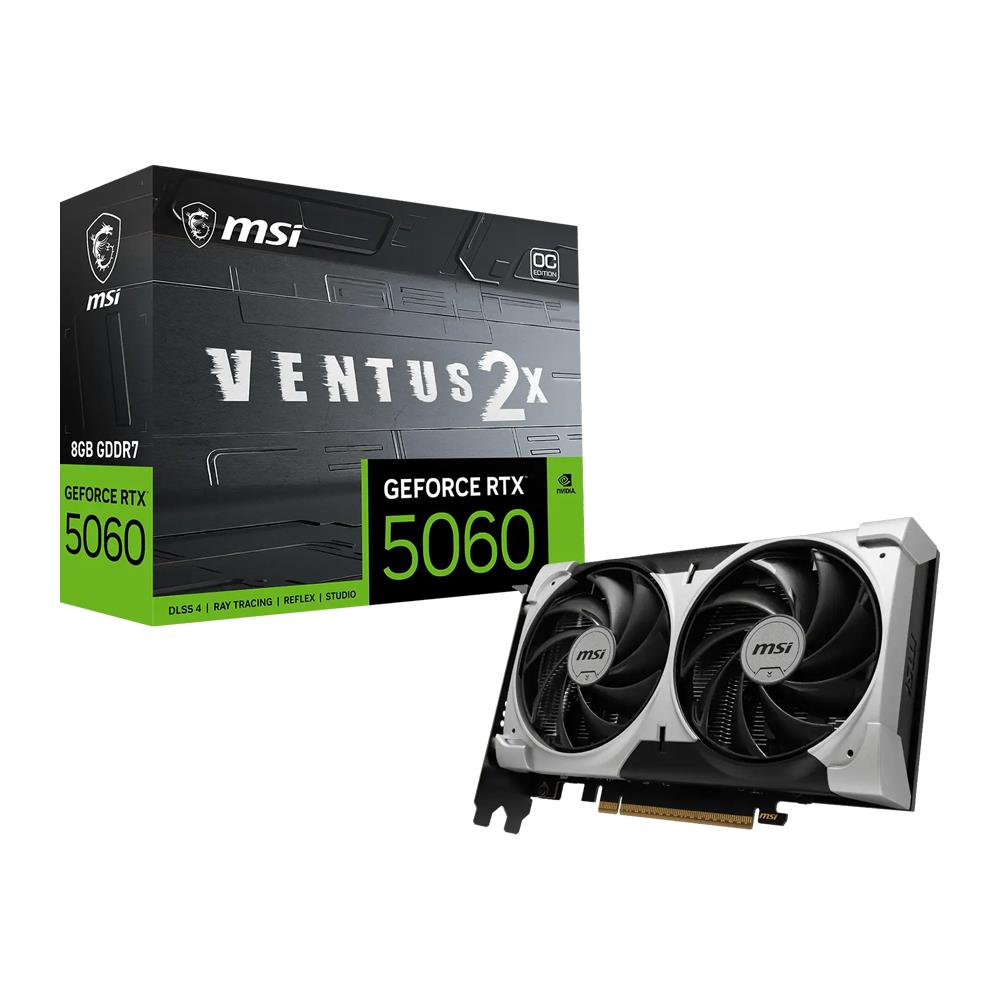 MSI 8GB RTX5060 8G VENTUS 2X OC V1 GDDR7 128bit HDMI-DP PCIE 5.0 ikinci görünüm