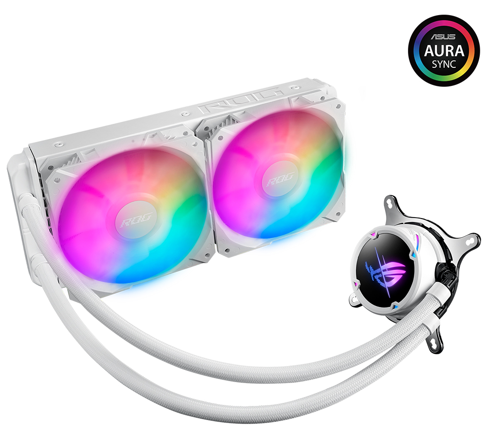 ASUS 240mm ROG STRIX LC II 240 ARGB AM4-1700p Sıvı Soğutmalı İşlemci Fanı Beyaz / 90RC00E2-M0UAY4
