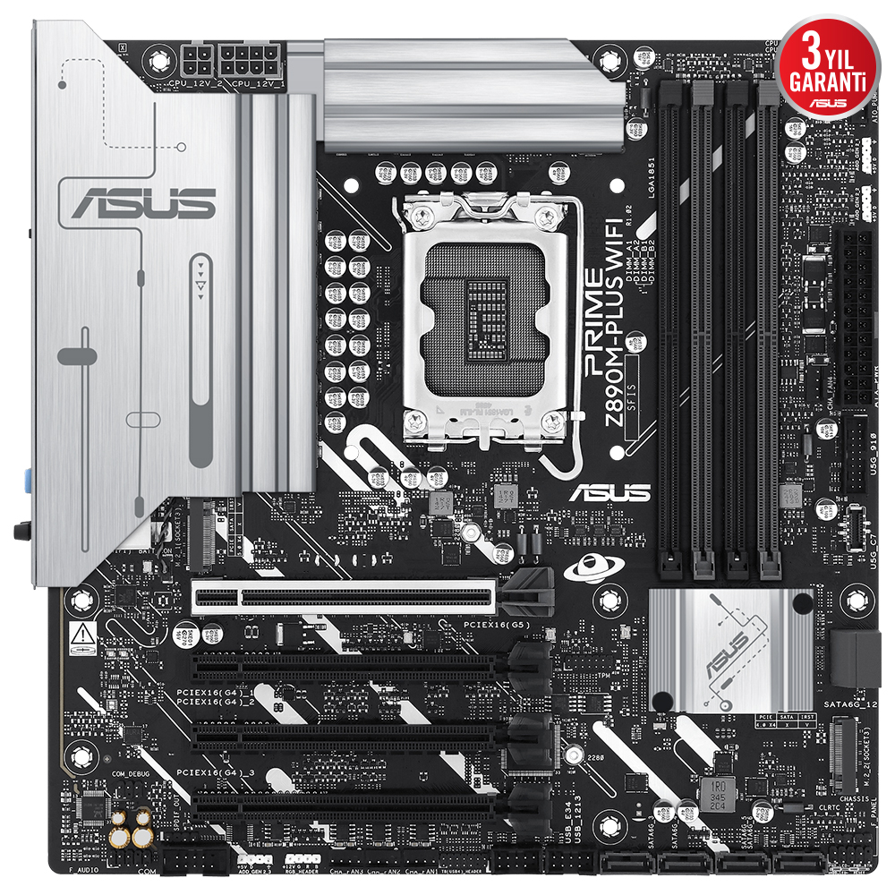 ASUS PRIME Z890M-PLUS WIFI6 DDR5 HDMI-DP TYPEC PCIE 5.0 1851p mATX