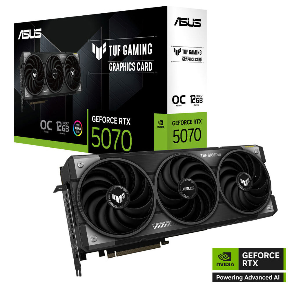 ASUS 12GB TUF GAMING RTX5070-O12G GDDR7 192bit HDMI-DP PCIE 5.0