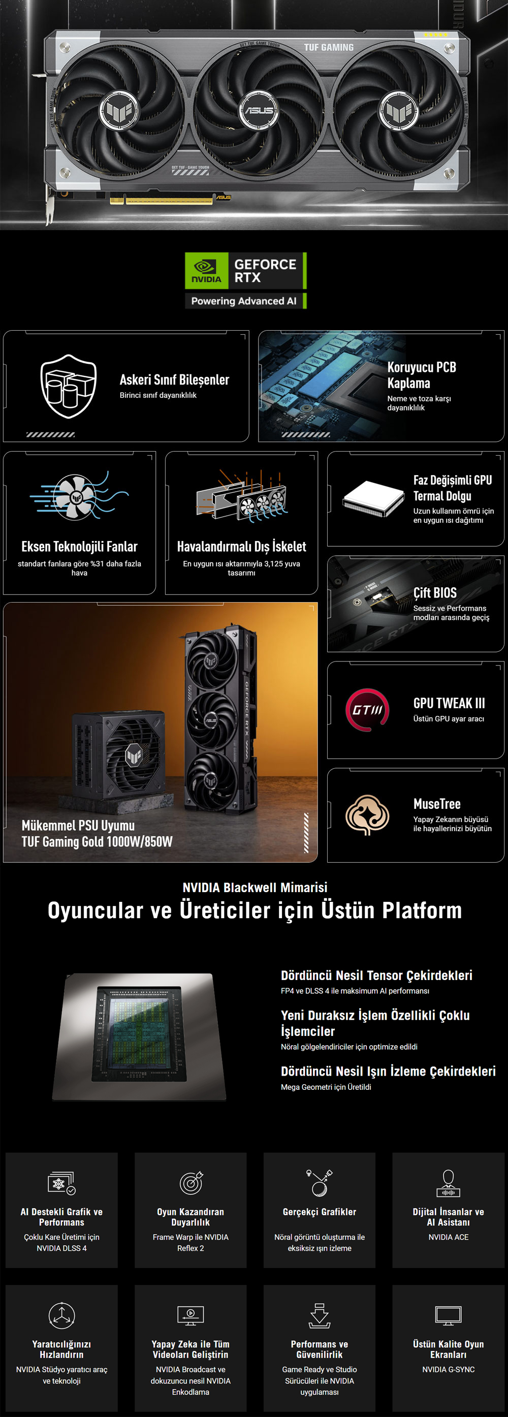 ASUS 12GB TUF GAMING RTX5070-O12G GDDR7 192bit HDMI-DP PCIE 5.0