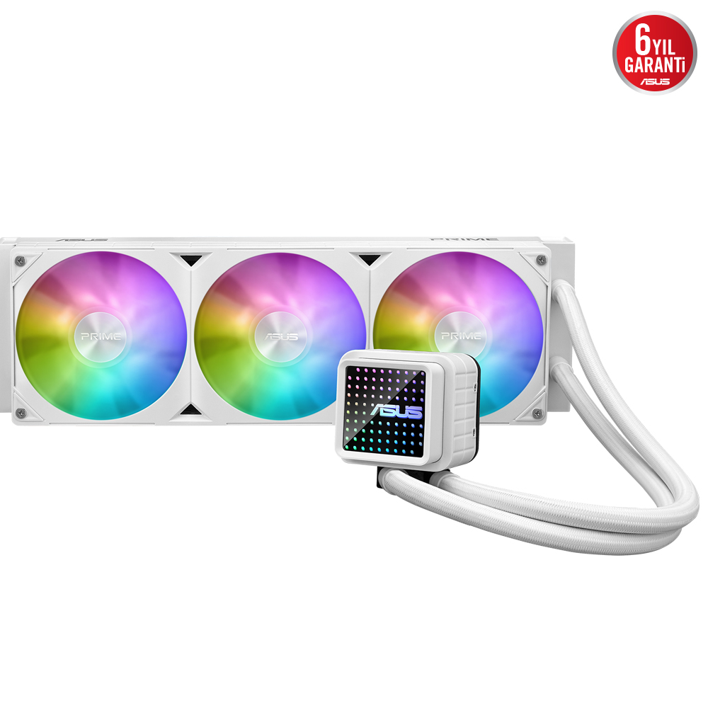 ASUS 360mm PRIME LC 360 ARGB AM5-1851p Sıvı Soğutmalı İşlemci Fanı Beyaz / 90RC0102-B0EAY0 ikinci görünüm