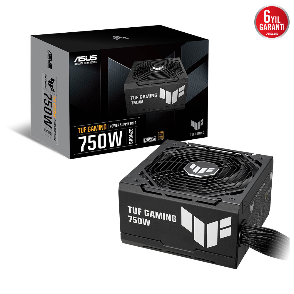 ASUS 750W 80+ BRONZE TUF GAMING-750B-P Power Supply ikinci görünüm