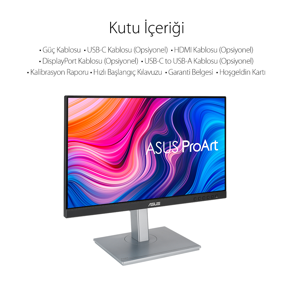 ASUS 23.8" IPS PROART PA247CV 5ms 75Hz HDMI-DP TypeC Multimedya Gırafik Tasarım Monitörü 1920x1080 / 90LM03Y1-B02370