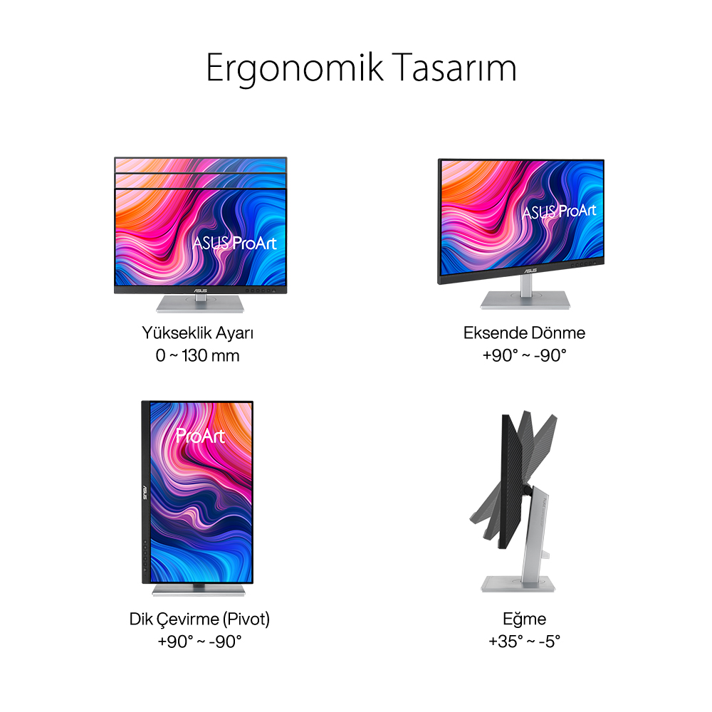 ASUS 23.8" IPS PROART PA247CV 5ms 75Hz HDMI-DP TypeC Multimedya Gırafik Tasarım Monitörü 1920x1080 / 90LM03Y1-B02370