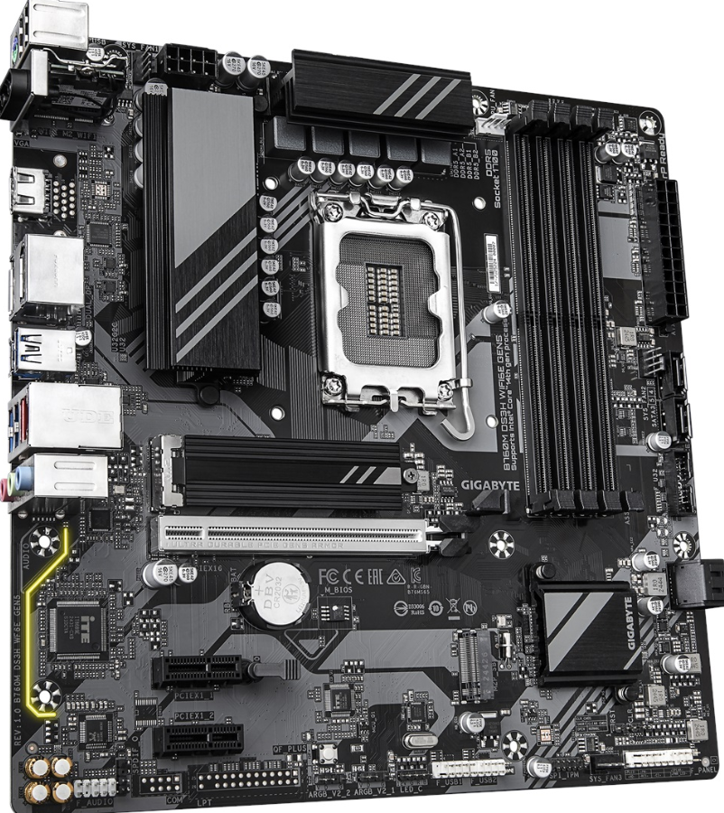 GIGABYTE B760M DS3H WIFI6E DDR5 HDMI VGA DP 1700p mATX