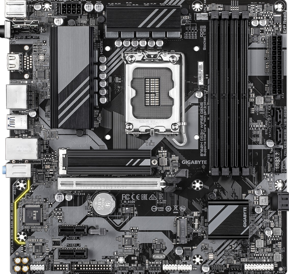 GIGABYTE B760M DS3H WIFI6E DDR5 HDMI VGA DP 1700p mATX