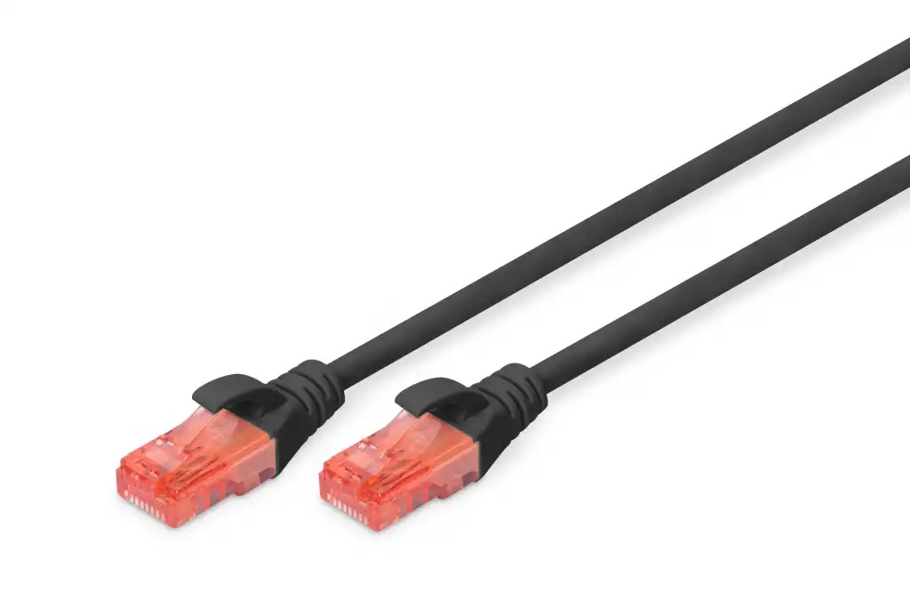 DIGITUS 1metre CAT6 Utp DK-1617-010/BL Siyah Patch Kablo (10'lu Paket) ikinci görünüm