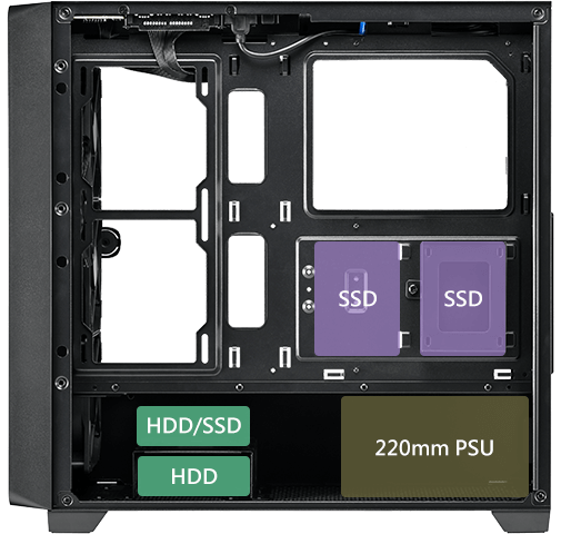 FSP 750W 80+ CMT318 Gaming E-ATX PC Kasası
