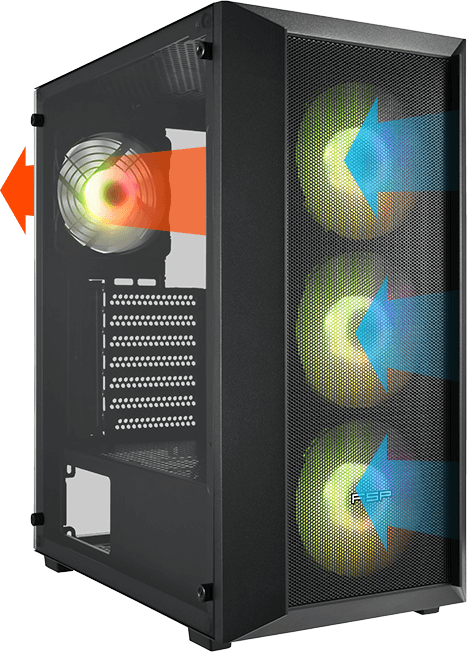 FSP 750W 80+ CMT318 Gaming E-ATX PC Kasası