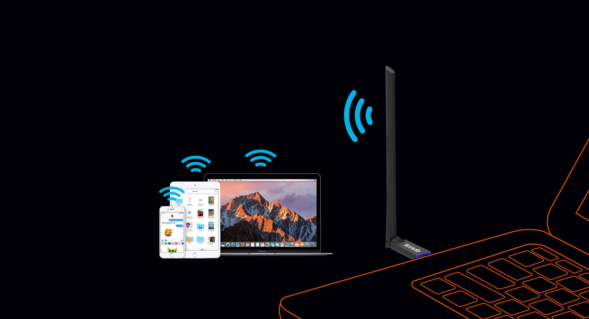 TENDA U10 AC650 Dual Band USB 3.0 Kablosuz Adaptör