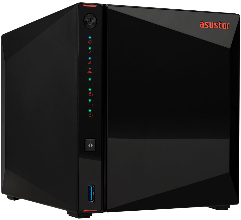 ASUSTOR 4diskli Celeron N5105 QC-4GB RAM-2-2.5GbE Nas Server AS5404T