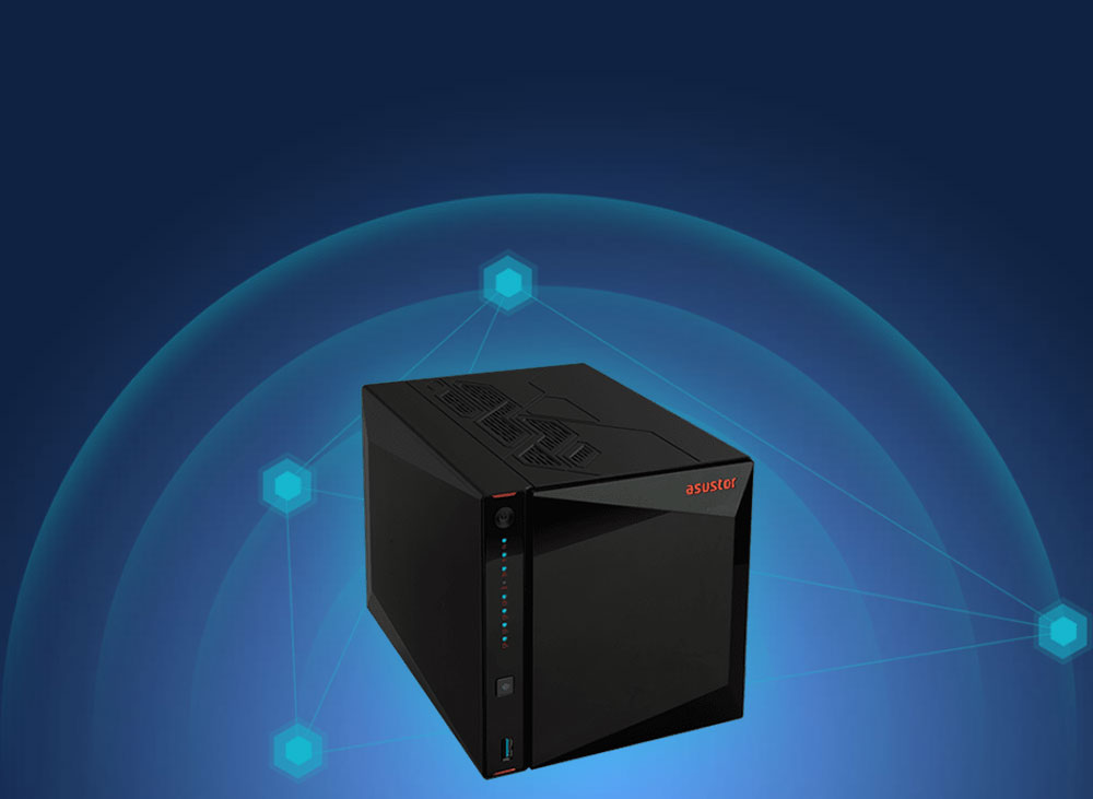 ASUSTOR 4diskli Celeron N5105 QC-4GB RAM-2-2.5GbE Nas Server AS5404T