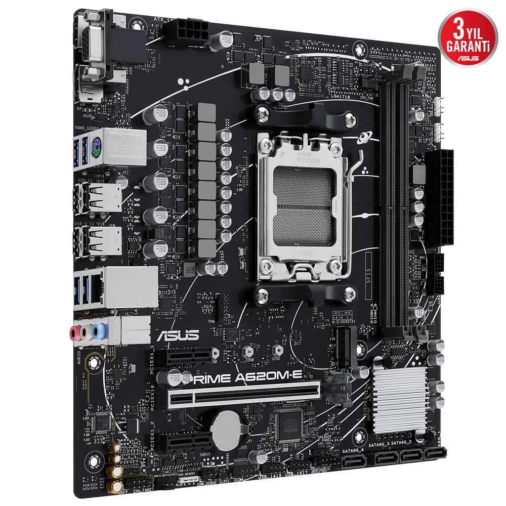 ASUS PRIME A620M-E-CSM DDR5 HDMI DP PCIE 4.0 AM5 mATX Kurumsal Anakart