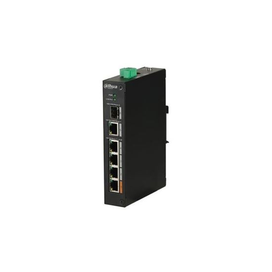 DAHUA 4port PoE 60w 1-SFP 10/100 Yönetilemez Endüstriyel Switch PFS3106-4ET-60 ikinci görünüm