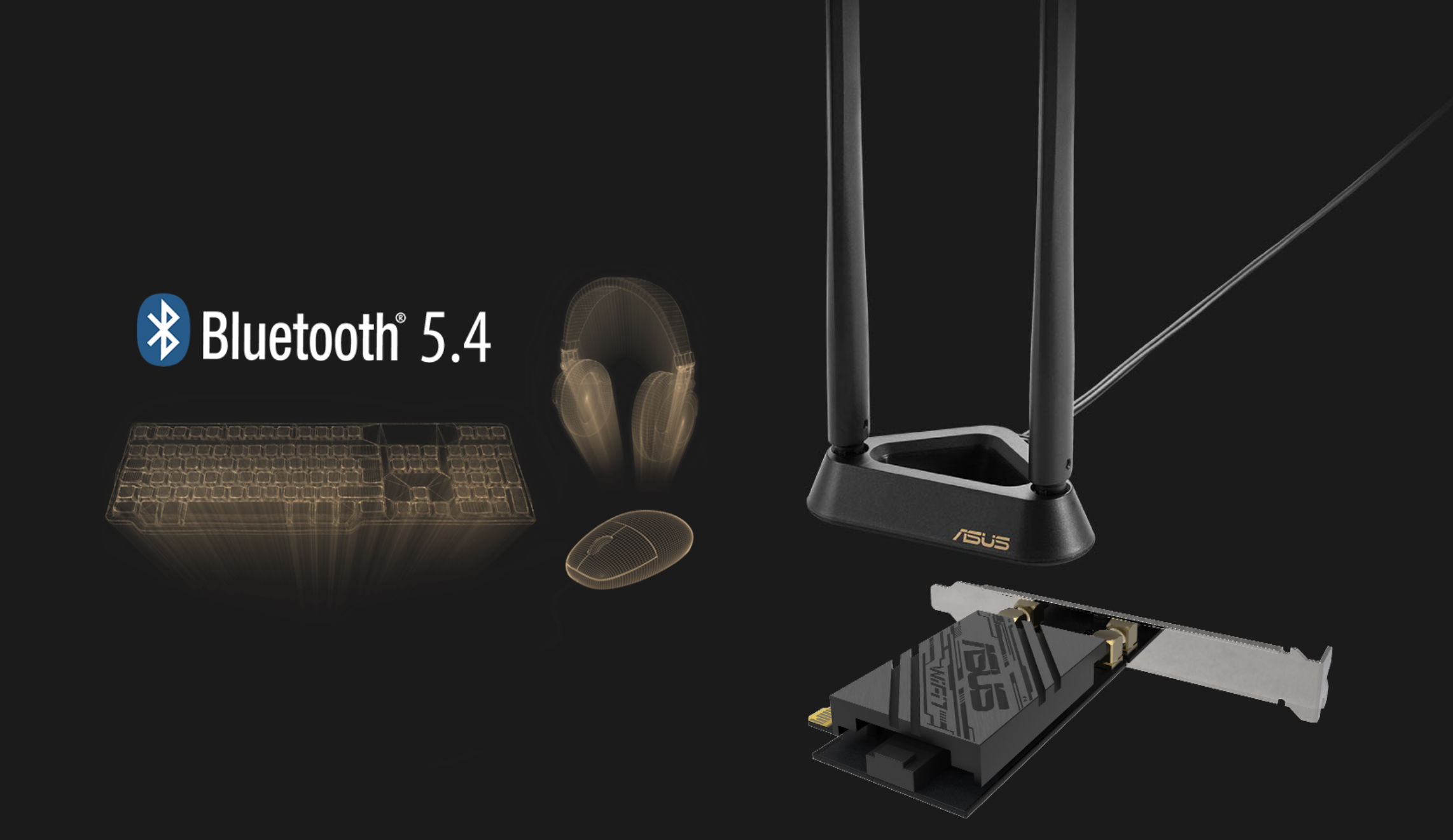 ASUS PCE-BE92BT BE9400 WIFI-7 PCIe Kablosuz Adaptör