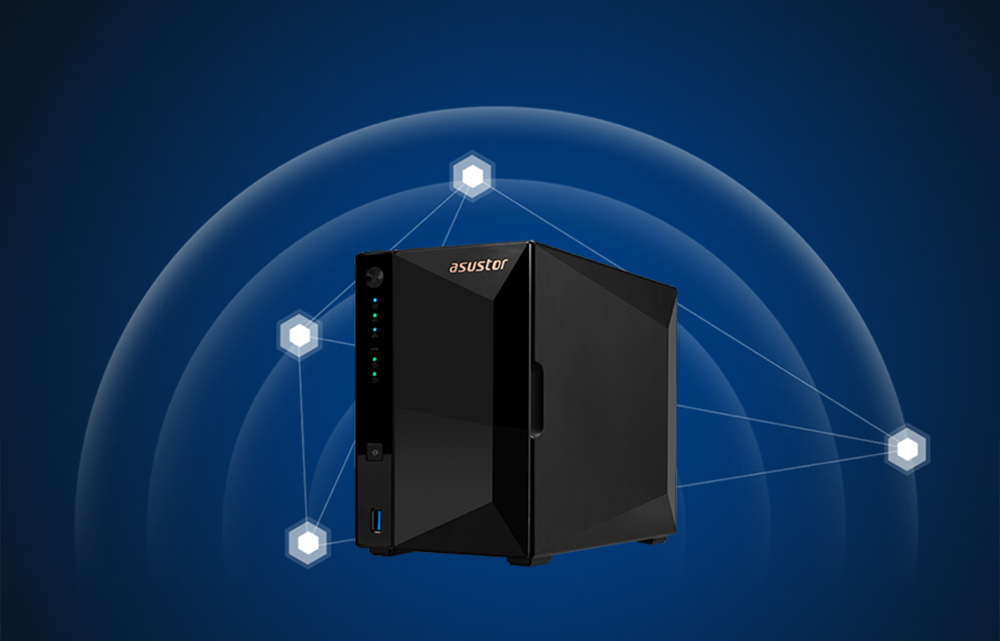 ASUSTOR 2diskli Realtek QC-2GB RAM-2.5GbE Nas Server AS3302T v2