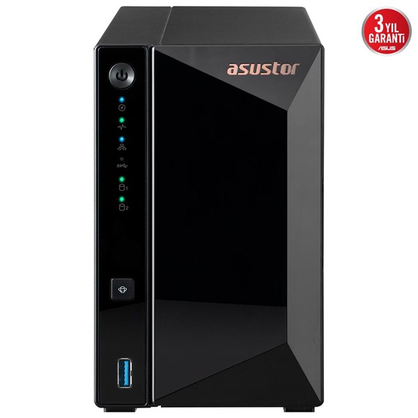 ASUSTOR 2diskli Realtek QC-2GB RAM-2.5GbE Nas Server AS3302T v2 ikinci görünüm
