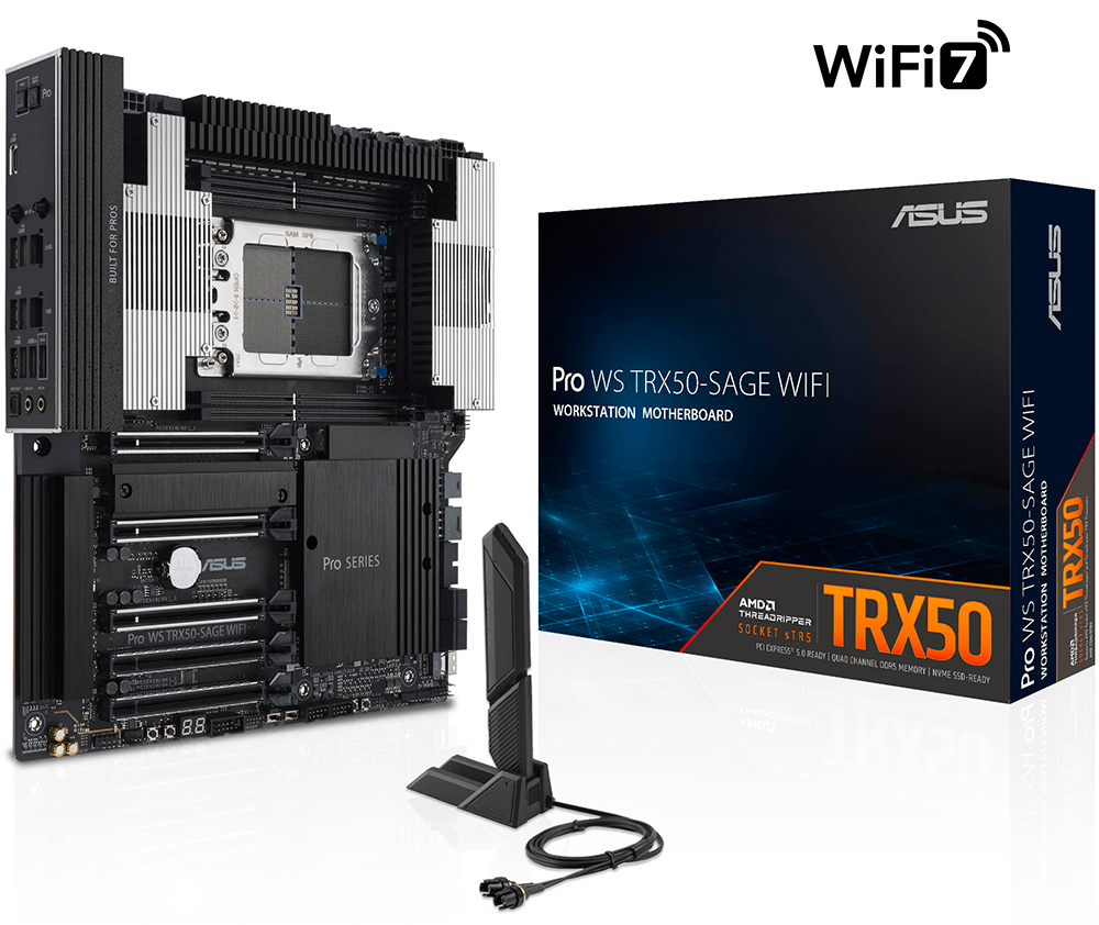 ASUS PRO WS TRX50 SAGE WIFI DDR5 ECC PCIE 4.0 TRX50 ATX
